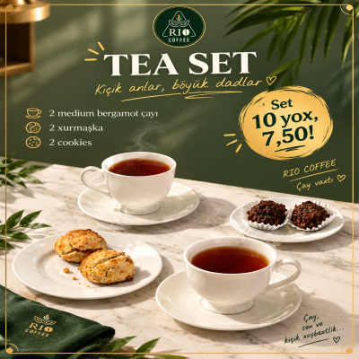 Mİni Çay Seti (Sadə)