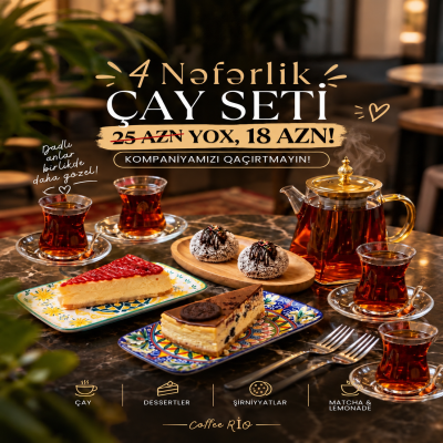 Çay Seti (4 nəfərlik)